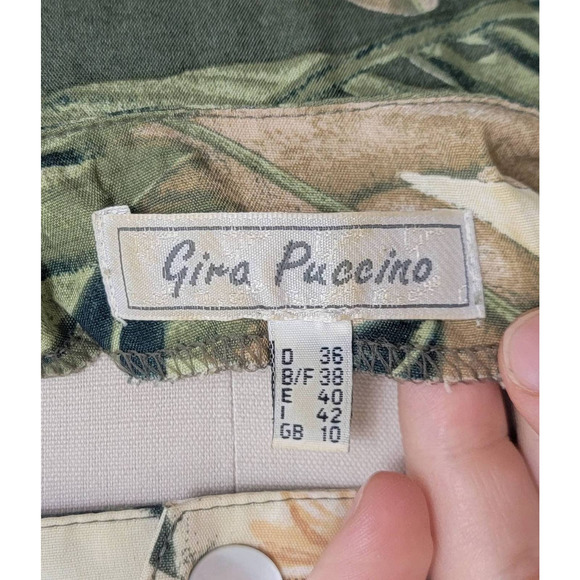 90s Hawaiian safari Shift princess cut Dress maxi Large Leaf Print Size M/L - Picture 3 of 5